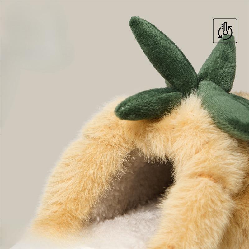 Baumwollpantoffeln, Damen-Indoor-Warme Plüschschuhe mit zusätzlichem Fleece und verdickter Textur