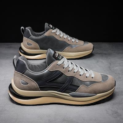 Freizeit Outdoor Jogging Sportschuhe Atmungsaktive Schnürung Trendige Sneaker für Herren Sommer Lässig Laufen Dicke Sohle Schuhe