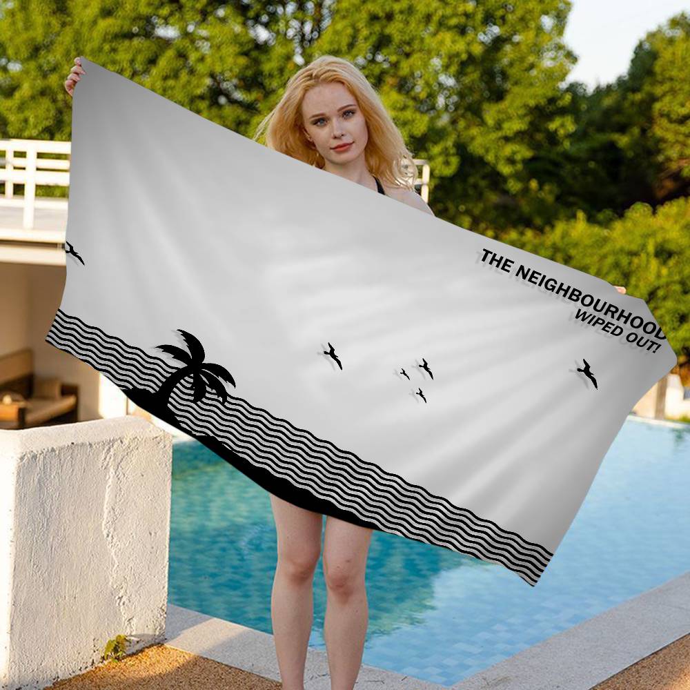 Alternative Rock N-Neighbourhood Beach Towel Colorful Bath Towels for Microfiber Quick Dry Custom Sand Beach Yoga Spa Gym Pool
