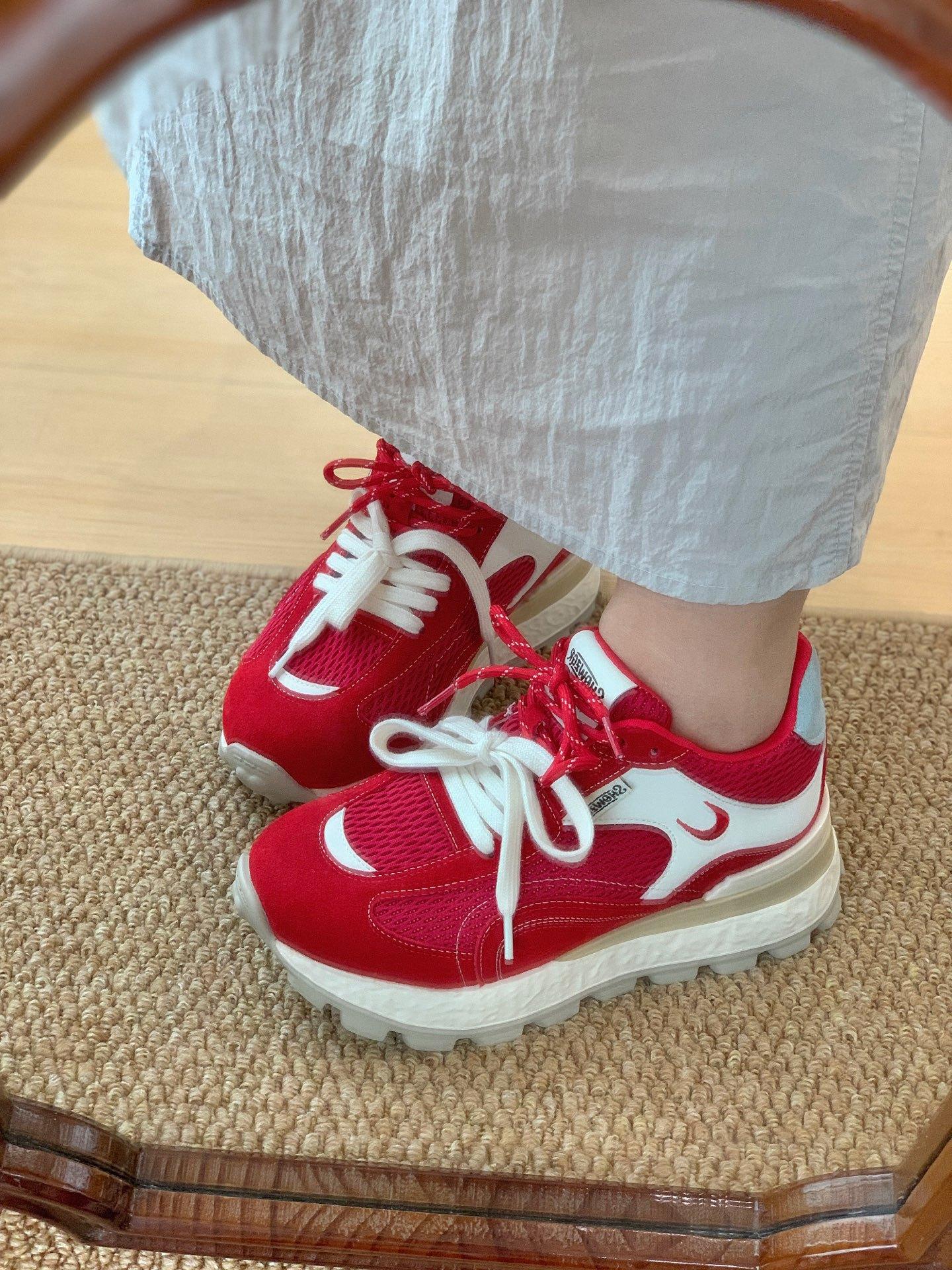 

Platform-soled German training shoes for women s 2025 autumn new models, small inner height increase, light, comfortable, versatile and not tiring 35