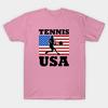 T Shirt Women Tennis Usa American Flag Harajuku Print Kawaii Tshirt Summer Short Sleeve Female T-Shirt Top Tee