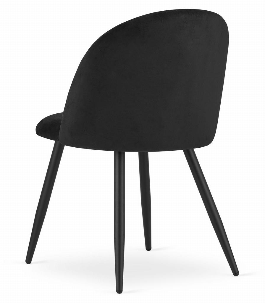 BELLO Chair - Black Velvet / Black Legs X 1