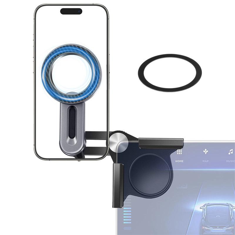 Phone Car Holder For Tesla Model 3/Y Central Control Screen Magnetic Car Phone Holder 360 Degree Rotation Screen Holder