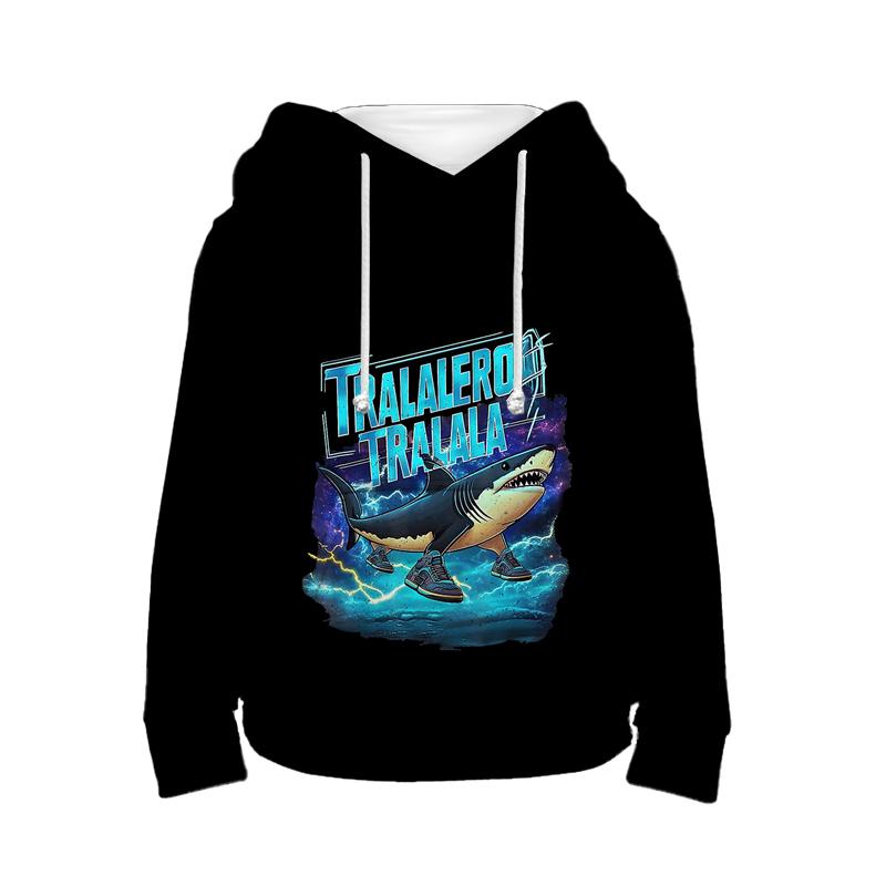 

Худи Tung Tung Tung Sahur Italian Brainrot Детская одежда Тралалеро Тралала Детская спортивная толстовка для мальчиков и девочек Пуловер 100 слоновая кость