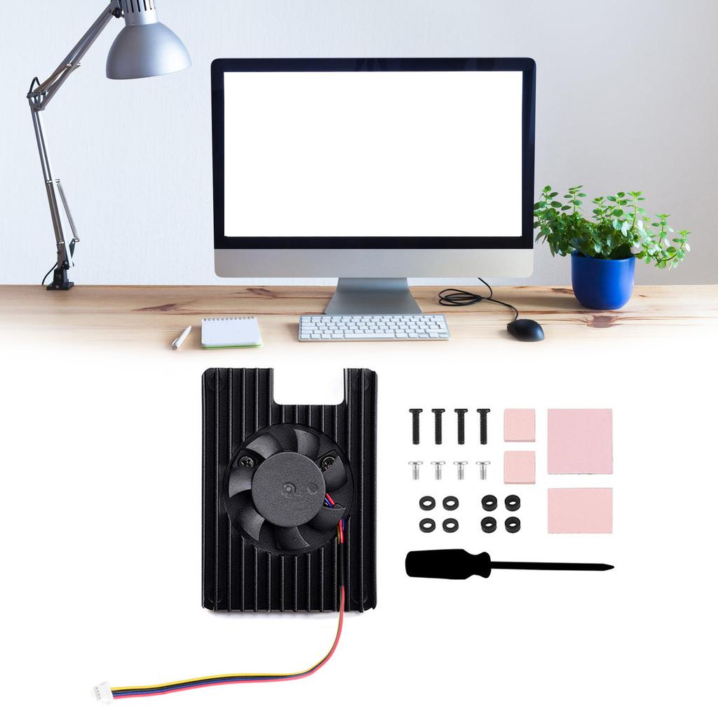 Lüfter für CM5 Geräuschloser Radiatorlüfter Aluminium-Kühlkörperbasis Wärmeableitungslüfter Entwicklungsboard-Zubehör