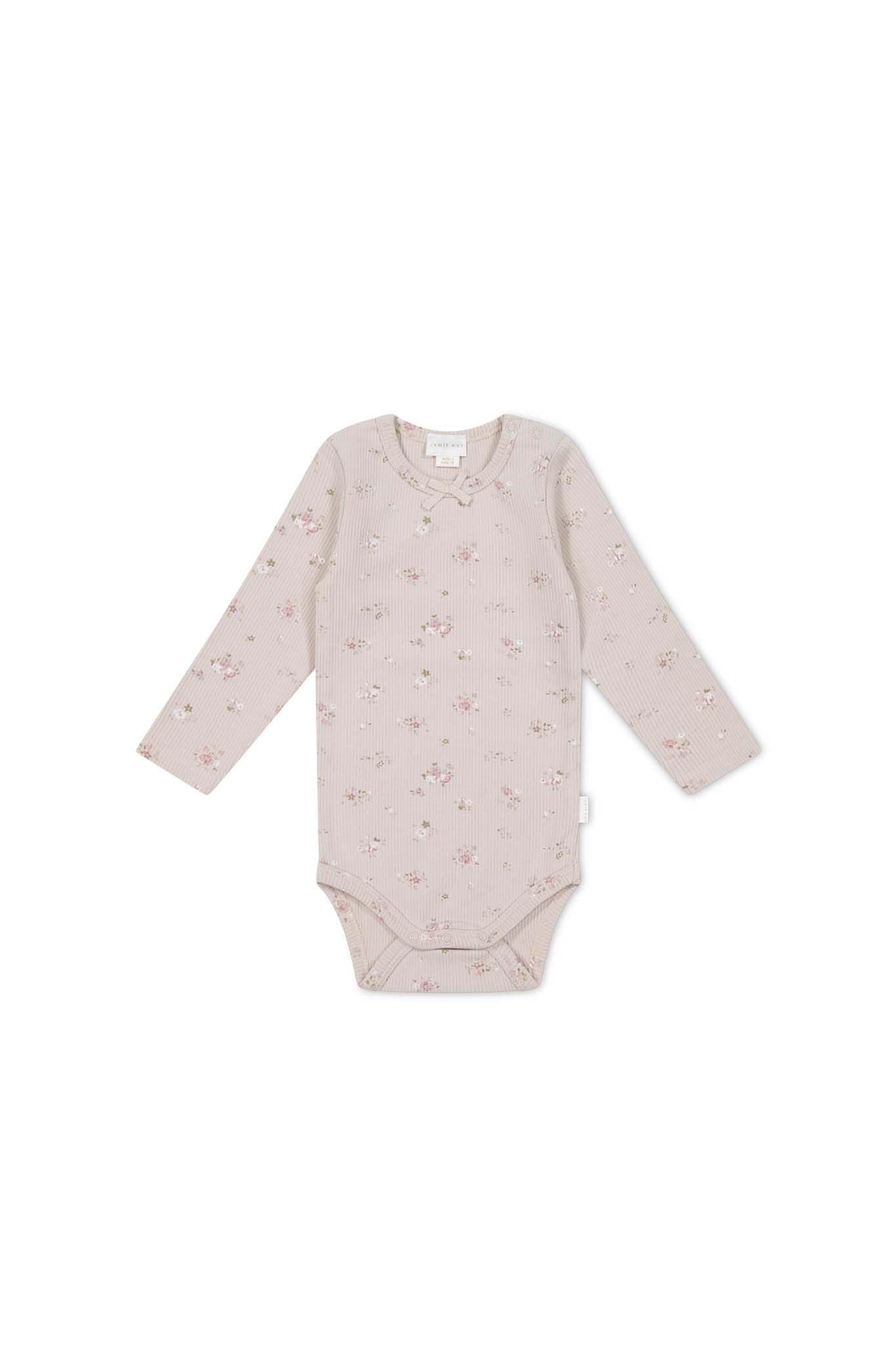 

OC Ribbed Long Sleeve Bodysuit Petite Fleur Violet JBCO245070 Baby LAV 70 [Jamie Kay]