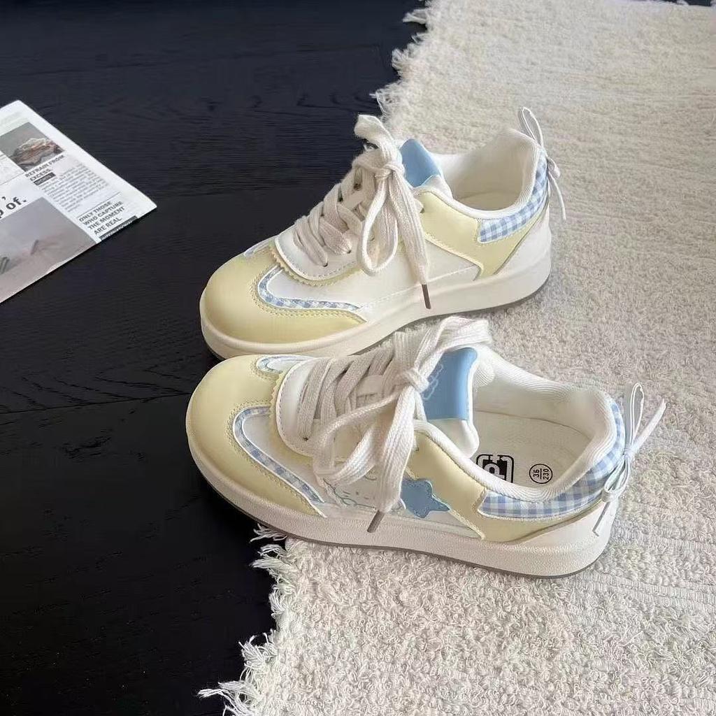 Cute board shoes women's autumn new casual shoes versatile niche bread shoes platform white shoes