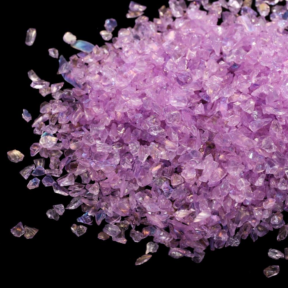

20/50g Glass Crushed Stone Irregularity Crystal Gravel Filling For DIY Epoxy Resin Mold Filler Crafts Decorative Nail Art Filler 20g фиолетовый
