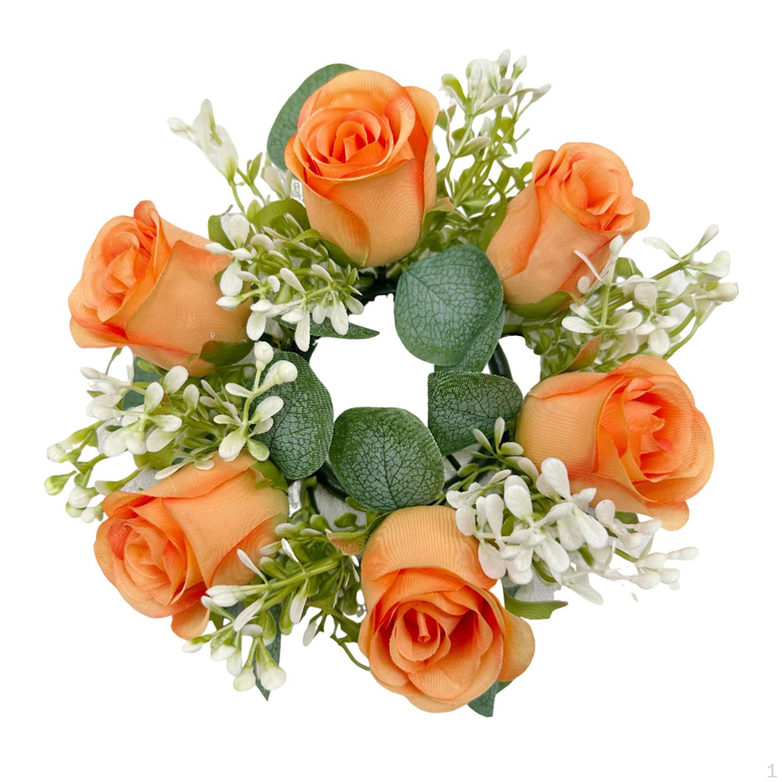 

Венок-кольцо из свечей в стиле бохо-шик с зелеными акцентами Orange