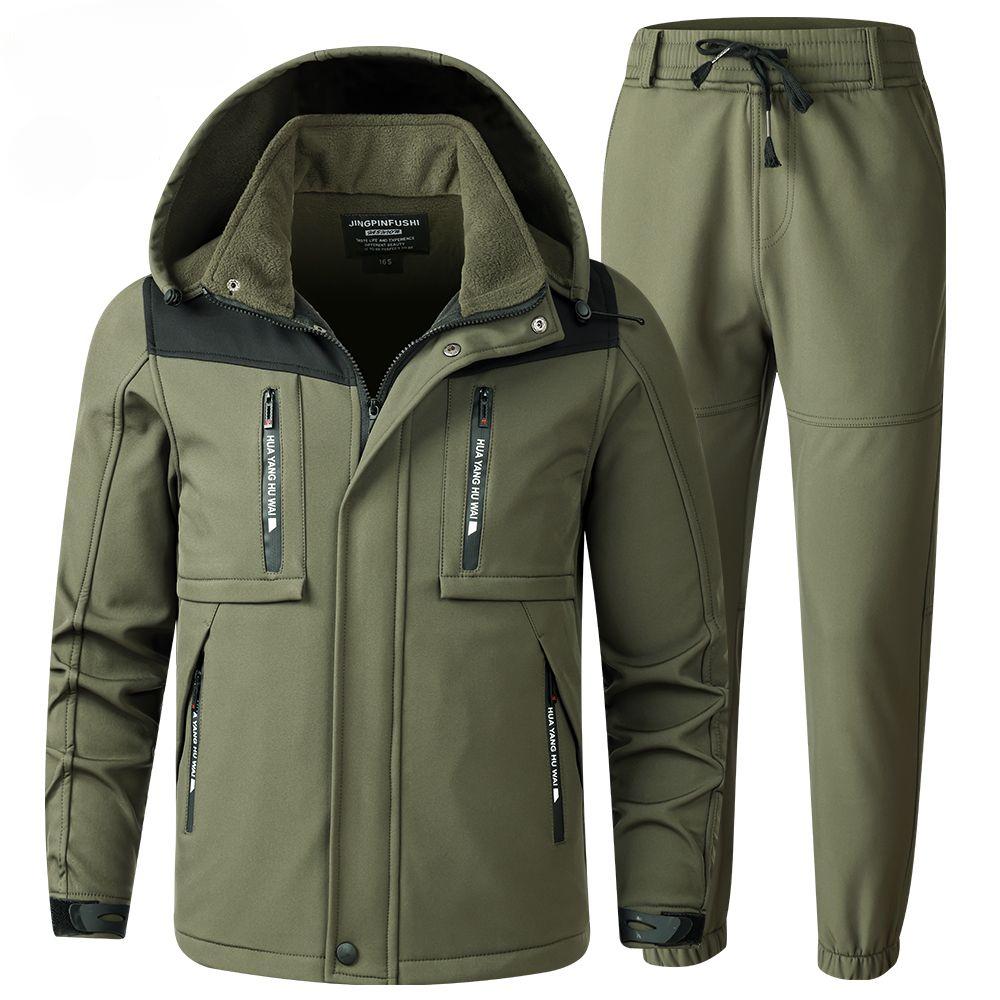 Stretch Plus Velvet Winter Jacket, Waterproof Thickened Suit, Windproof, Outdoor Wear-resistant, Cold-proof, Warm and Cold-proof Clothing