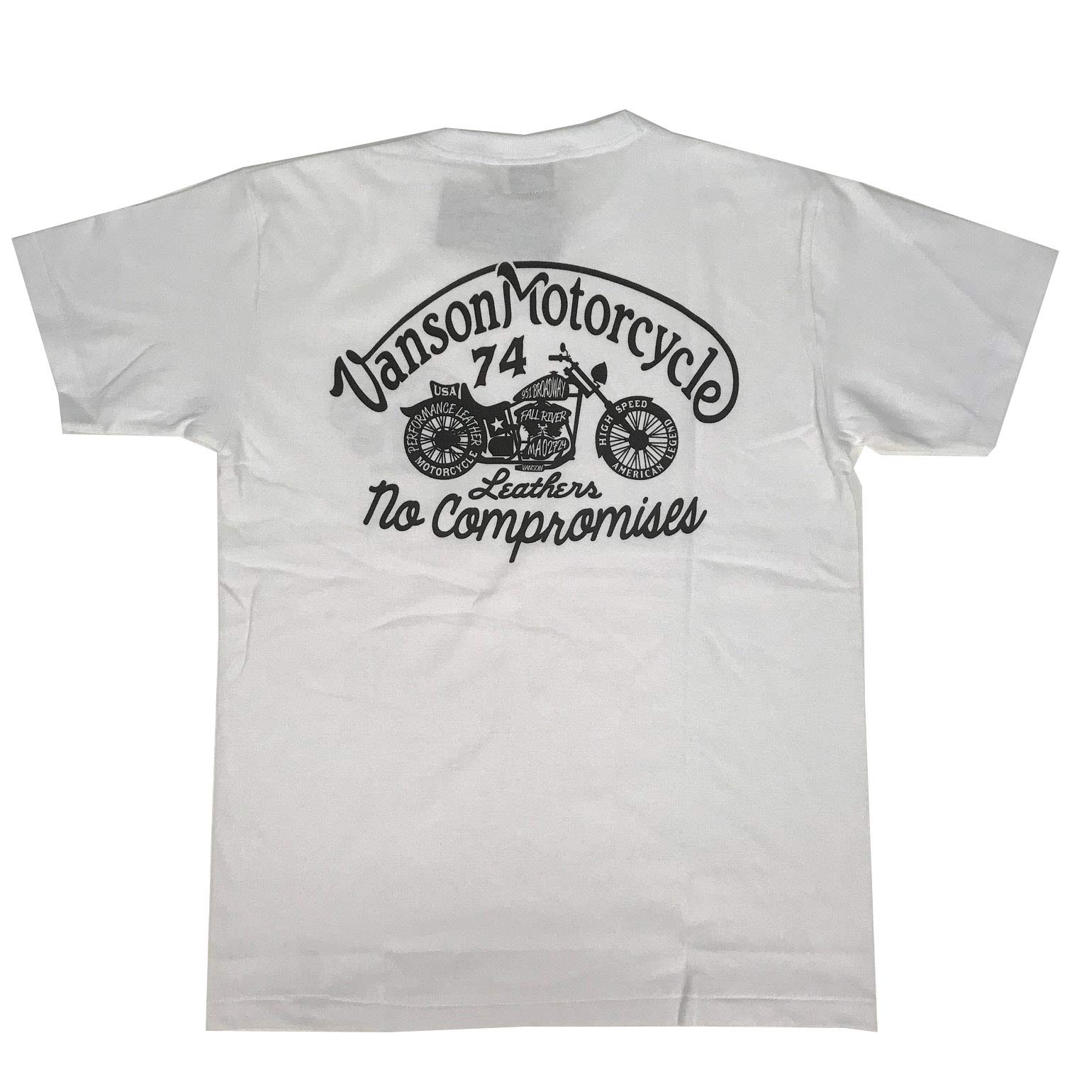 

Vanson MOTORCYCLE74 Short Sleeve T-Shirt -880V030- (White, L)