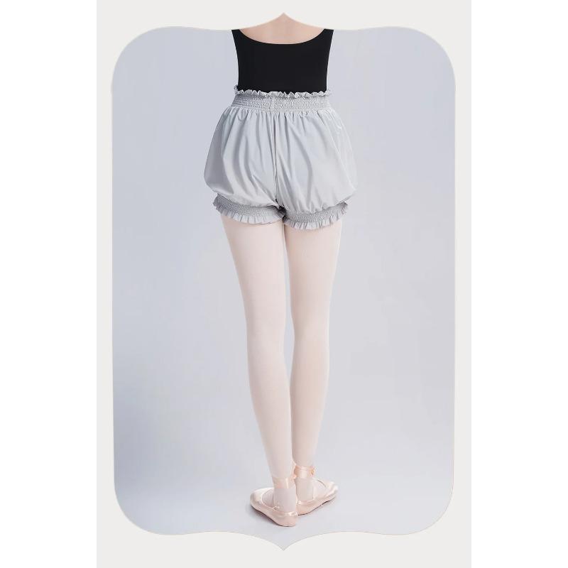 Women's High Waist Flower Bud Short Pants Dance Shorts Adult Ballet Shorts Safety Pant