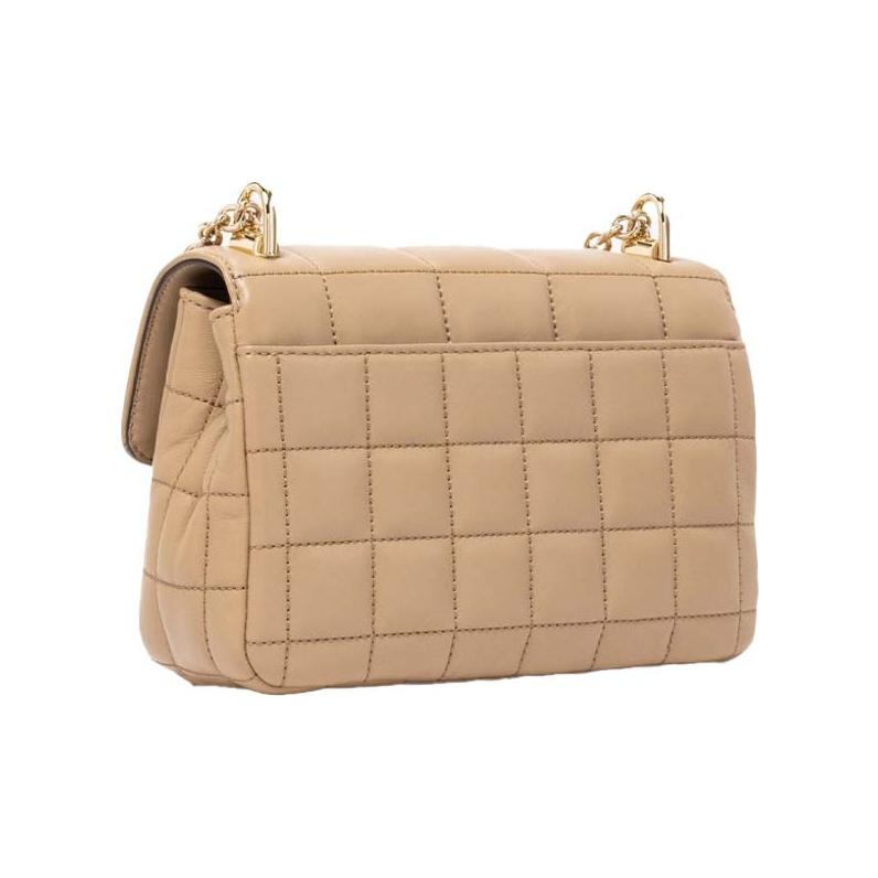 Michael Kors MK Soho Quilted Flap Commuter Solid Color Lambskin Crossbody Bag Women Bags Camel 30H0G1SL1T-222