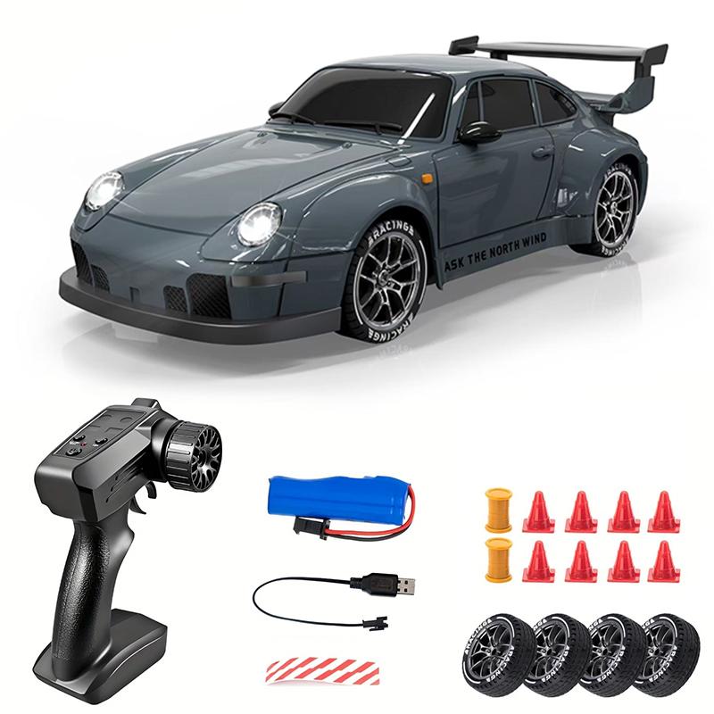 

1:24 2.4G Remote Control Drift Racing Car Toy for Boys 4WD High Speed Sports Vehicle RC Car Replaceable Tire Supercar Race Toys