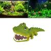 Aquarium Accessory Air Bubbler Crocodile, Resin Crocodile Decoration Bubbler, Green Pump Fish Tank Ornament for Shrimp Betta