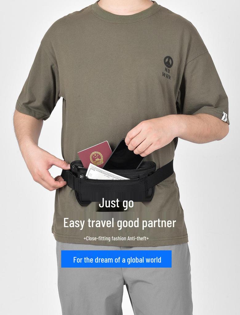 RFID Anti-Theft Waterproof Passport & Phone Waist Bag