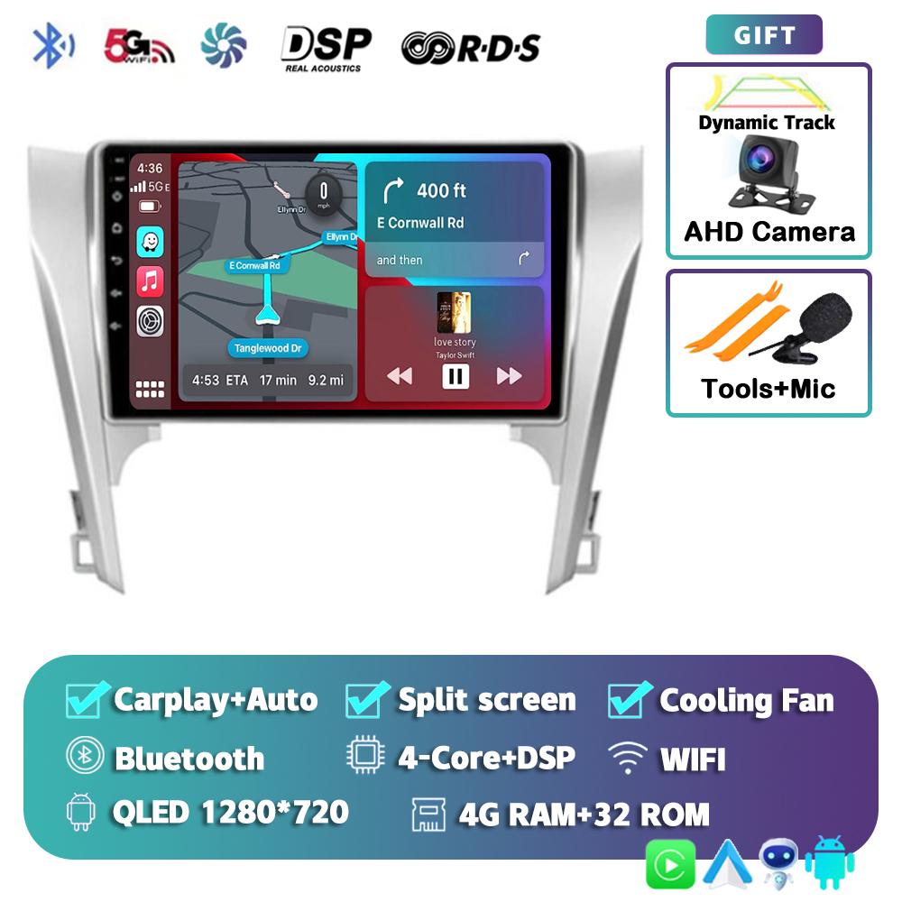 Android 14 Carplay Auto For Toyota Camry 7 XV 50 55 2011-2014 Car Radio Multimedia Video Player Navigation Stereo GPS No 2din 4G