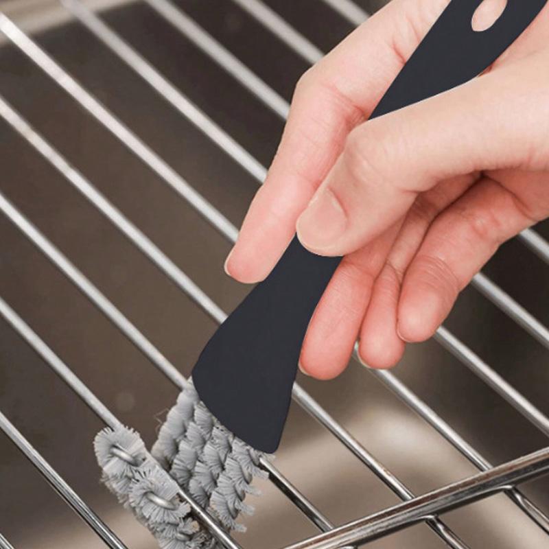 

Houseeker BBQ Grill Щетка для чистки гриля V-образная крючковая щетка скребок многофункциональная сетка для гриля духовка противень чистящие средства чёрный