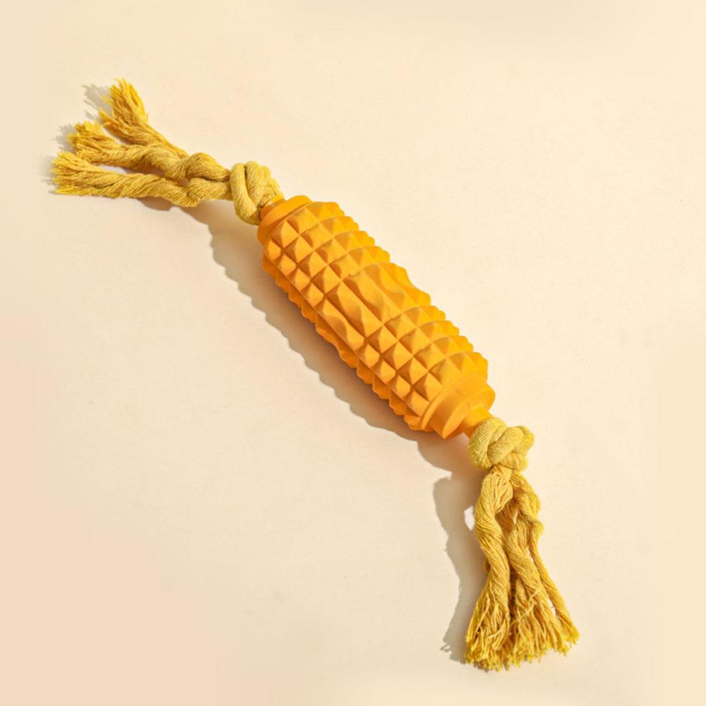 Durable Dog Chew Toy Latex Squeaky - Teething Molar Interactive Pet Toy for Puppies Small Medium Dogs,