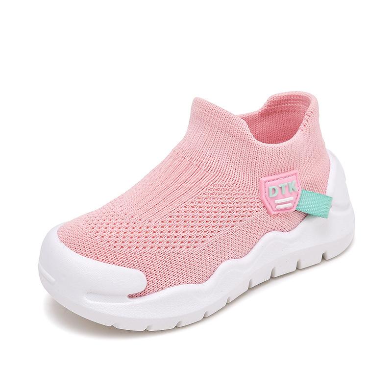Children'S Socks Shoes Newest Spring And Autumn Breathable Boys And Girls Onestep Knitted Sneakers