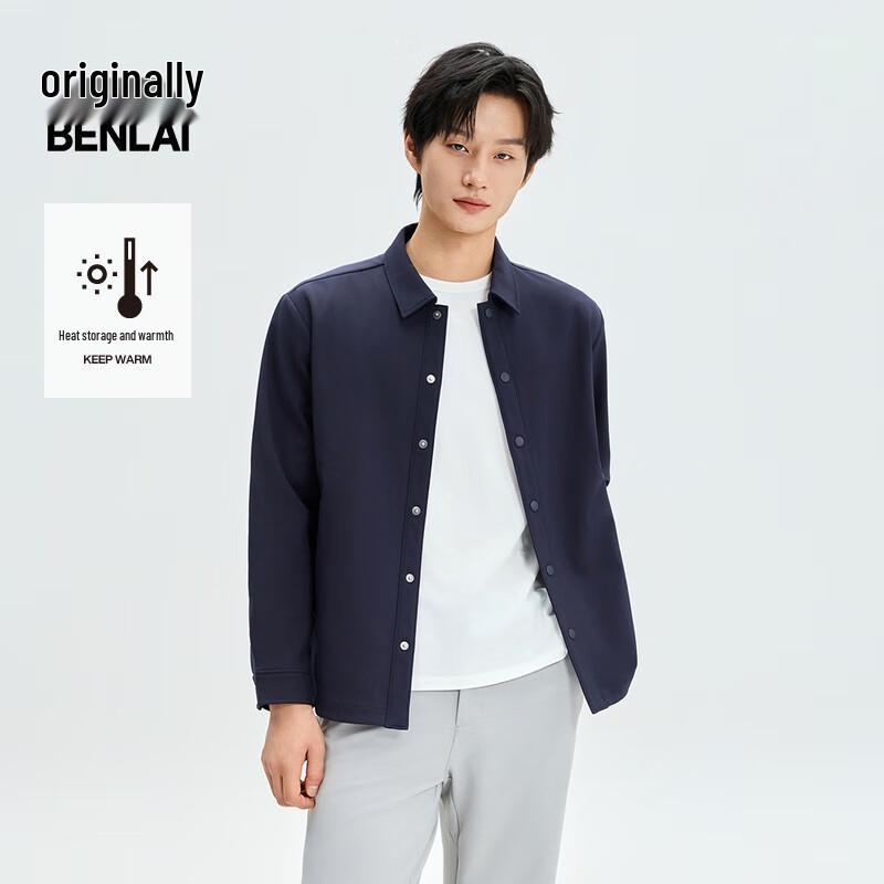 

Benlai Men s Fleece-Lined Casual Long-Sleeve Shirt M