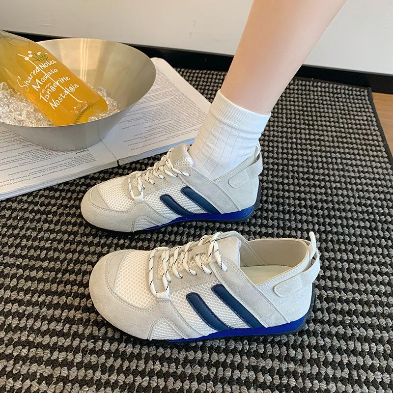 

Дышащая сетка немецкие тренировочные туфли женские лето 2025 новая подошва ретро повседневные легкие тонкие спортивные туфли Форрест Гампа 40 бежевый