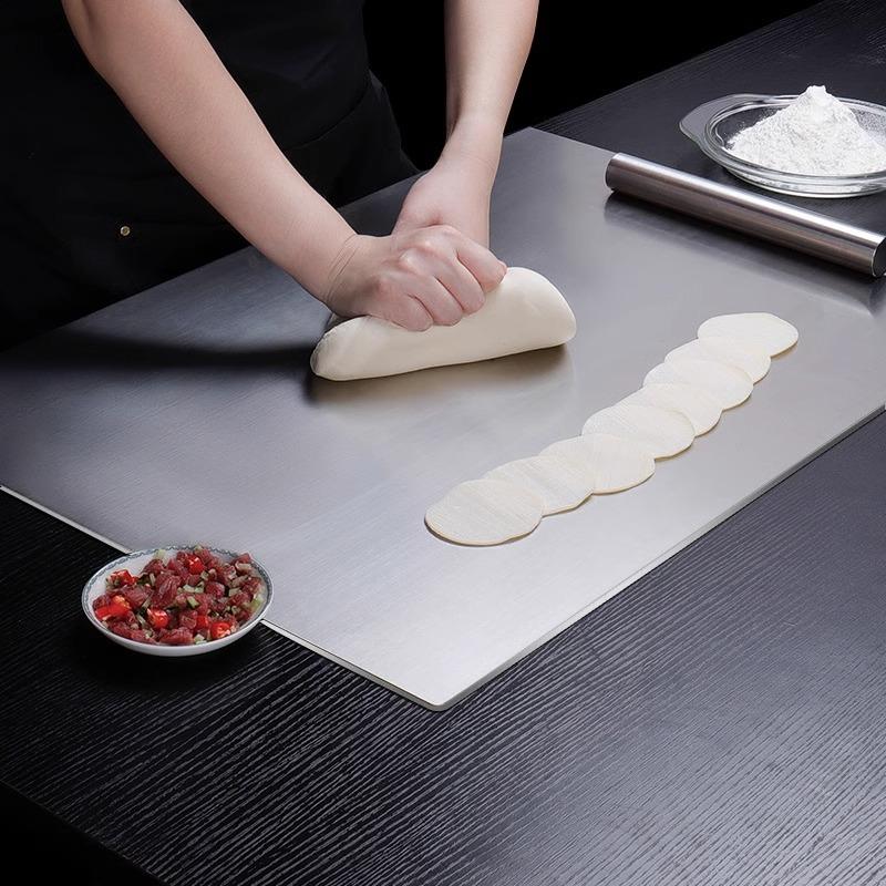Stainless Steel Chopping Board Large Easy Clean Multipurpose Mildew-Proof Double Kitchen Cutting Surface for Fruits Vegetables