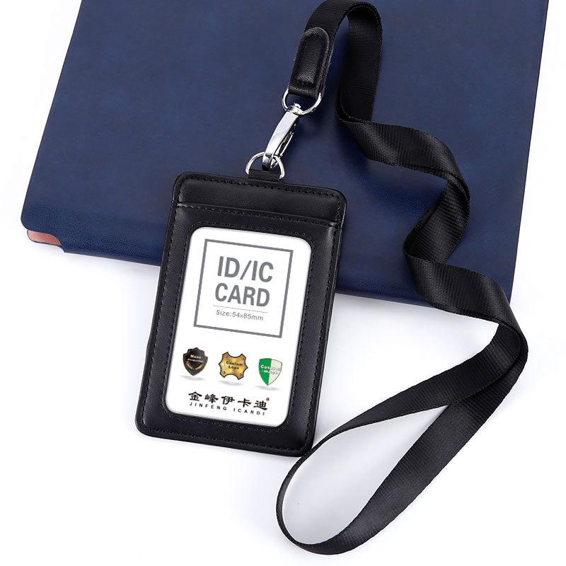 Γνήσιο Δερμάτινη Θήκη Ταυτότητας & Καρτών με Κορδόνι για Εργασία, Φοιτητές & Κάρτες Λεωφορείου