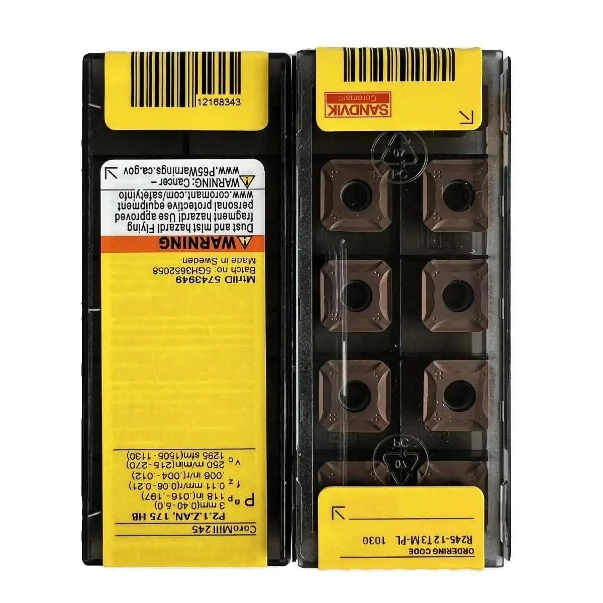 

Original Sandvik / R245-12T3M-PL 1030 / CNC lathe carbide blade 10 PCS