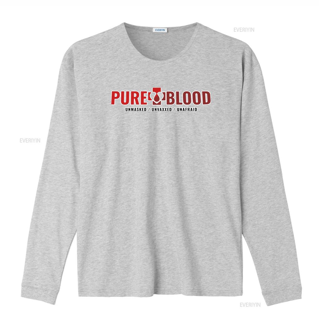 Pureblood Unmasked Unvaxxed Unafraid T Shirt Funny Anti Vaccine Statement vintage Washed Comfortable Versatile designer clothes