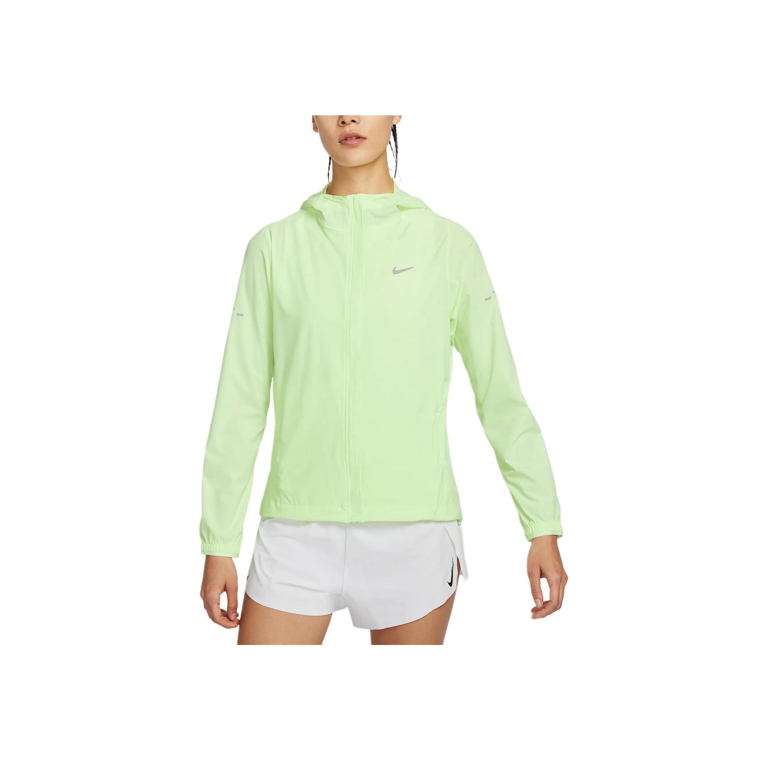Nike Women's Yellow Logo Hooded Zip-Up Long Sleeve Jacket Jackets Hq0651-701 Cm