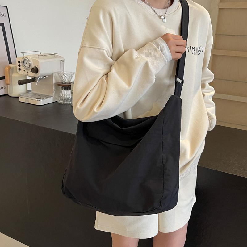 Solid Color Women's Tote Bag Large Capacity Shoulder Crossbody Bag