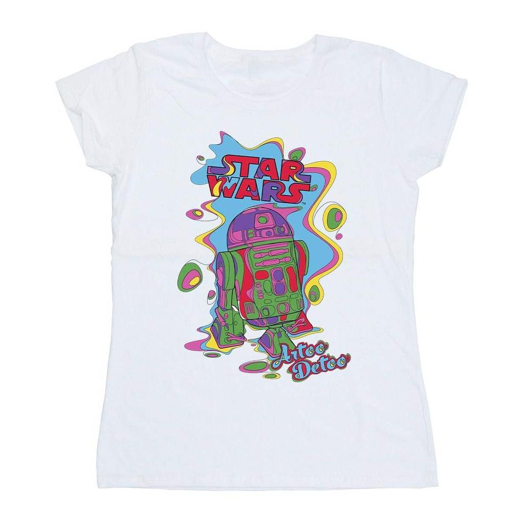 Star Wars Womens/Ladies R2D2 Pop Art Cotton T-Shirt