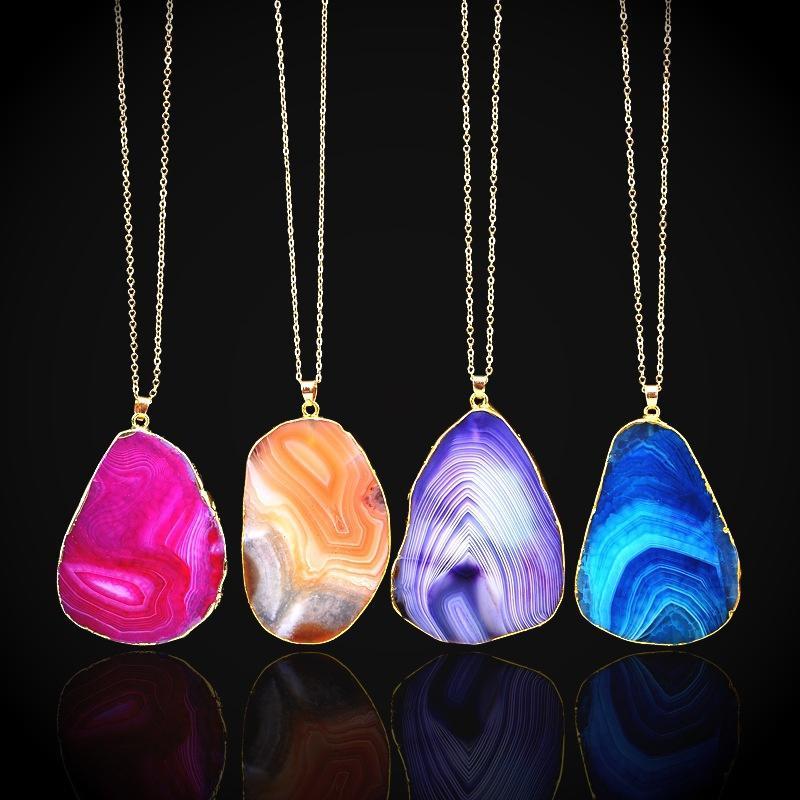 Hot Natural Crystal Quartz Healing Point Chakra Bead Gemstone Necklace Pendant SUN