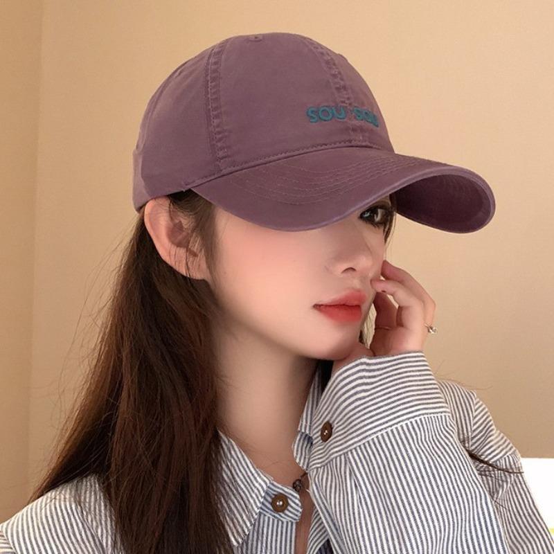 Autumn and winter baseball cap women's soft top hat shows a small face, wide brim cap, enlarged and deepened high quality