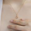 925 Sterling Silver 14K Gold Plated Gemstone Series Vintage Rose Cut Water Droplets Blonde Crystal Pendant