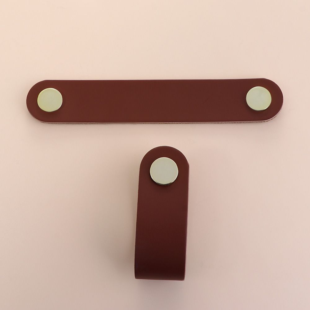 Moderner Stil Kunstleder Weiche Beschläge Küchenschrank Schrank Möbelknöpfe Türgriffe Ledergriff Schubladengriff