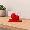 Melting Heart Photo Stand, 3D Printed Mini Desktop Picture Holder, Compact Card Display for Valentine's Day Anniversary Gift, Romantic Office Decor