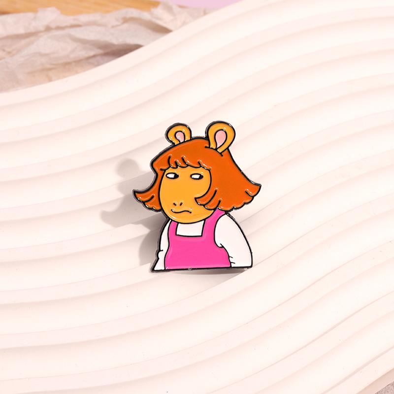 80s 90s Cartoons Girl Enamel Pins Custom Pink Clothes Girl Brooches Lapel Badges Clothes Funny Jewelry Gift for Kids Friends