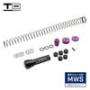 Ryohin Buhin Tokyo Marui MWS Compatible T8 Adjustable Recoil Buffer Recoil Spring Custom Kit V2 with Adjustable Spacer (for TM GBB M4 Series)