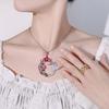High Jewelry Jewelry Set Luxury Bird Necklace Hollow Opening Ring Women'S Versatile Niche