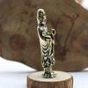 Antique-Style Brass Guanyin & Sakyamuni Buddha Statue Ornament