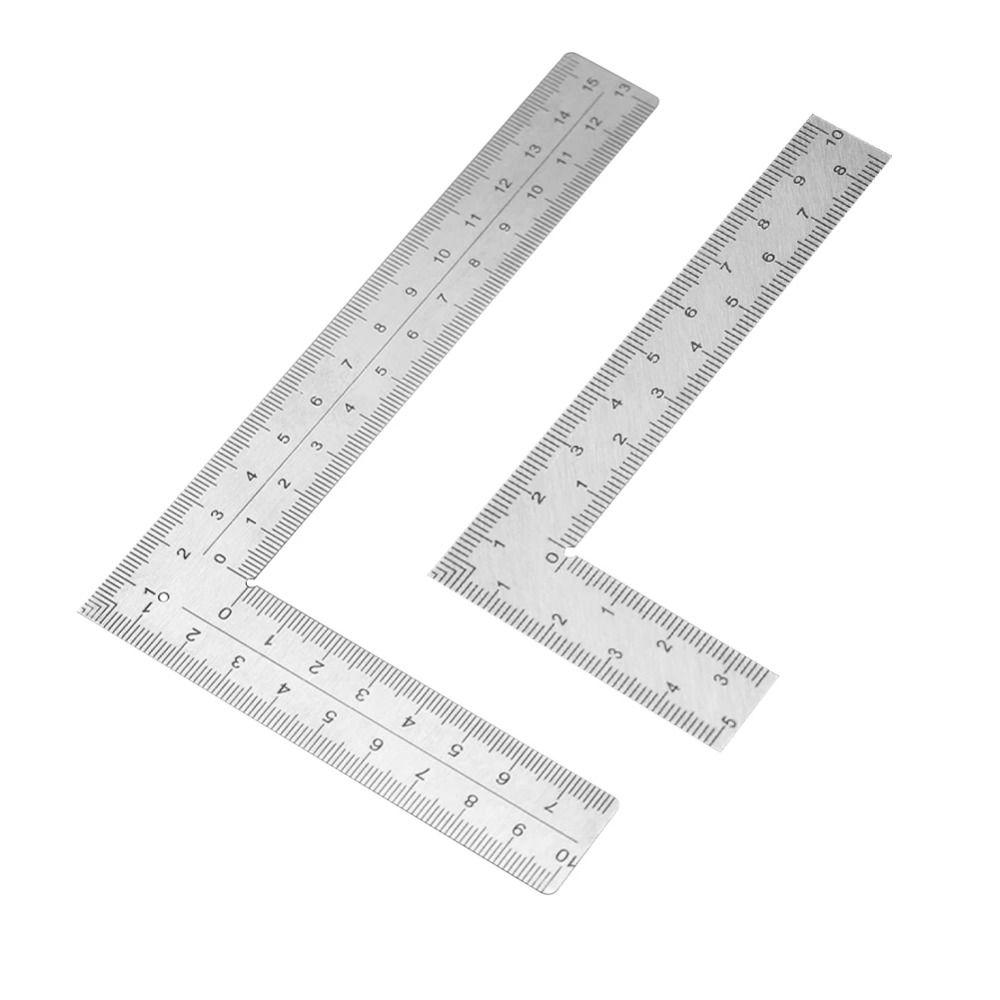 Mini Stainless Steel L-shaped Ruler High Precision Measuring Ruler Leather Design