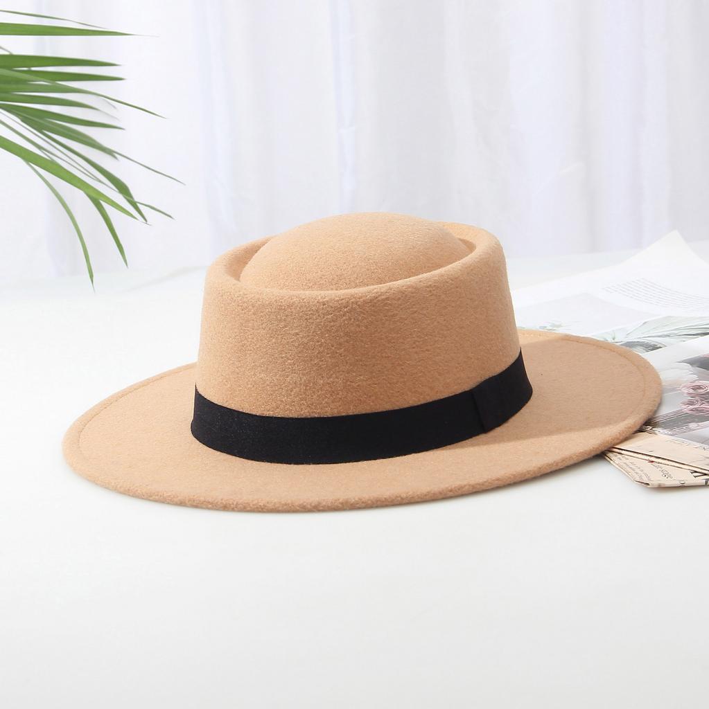 Wool Top Hat Women'S Autumn And Winter Extended Brim Hat French Retro Warm Jazz Hat Manufacturer