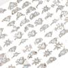 10Pcs Simple Elegant  Opal Rings Women for Engagement Wedding Eternity Accessories Temperament Classic Jewelry