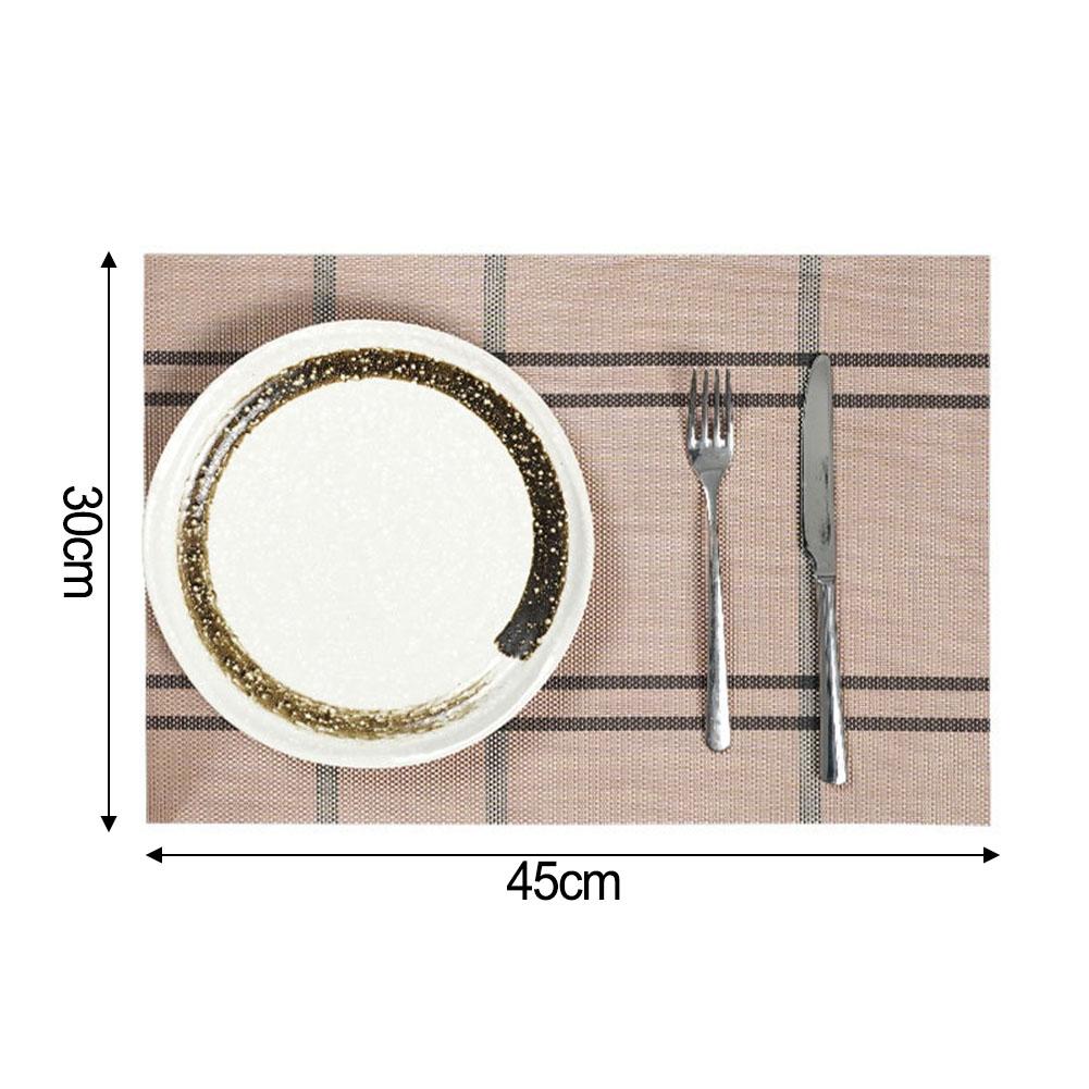 4 Pcs Table Mats Pads Placemats Insulated Placemat Chloride 45*30cm Waterproof,Heat-resistant,Anti Slip Dining Table Mats