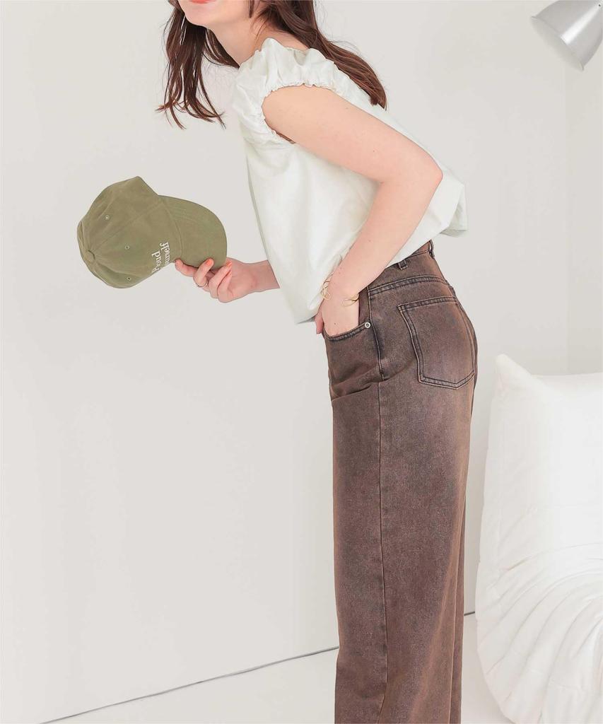 Titibait Cropped Balloon Silhouette Top AFXP4341 L Blue Women's