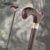 Brown Wooden Single Joint Fashion Walking Stick Decorative Cospaly Cane Halloween Mace Crutch  Wand Crosier 92cm