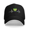 Jamaican Flag Heartbeat I Love Jamaica Sun Baseball Cap Summer Couple Women Hip Hop Hats Hot Sale Fitted Retro Baseball Caps