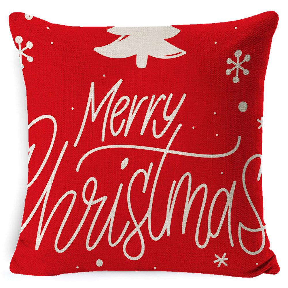 Home Furnishings Christmas Pillow Cover Nordic Plaid Linen Cushion Cover Sofa Cushion Cover